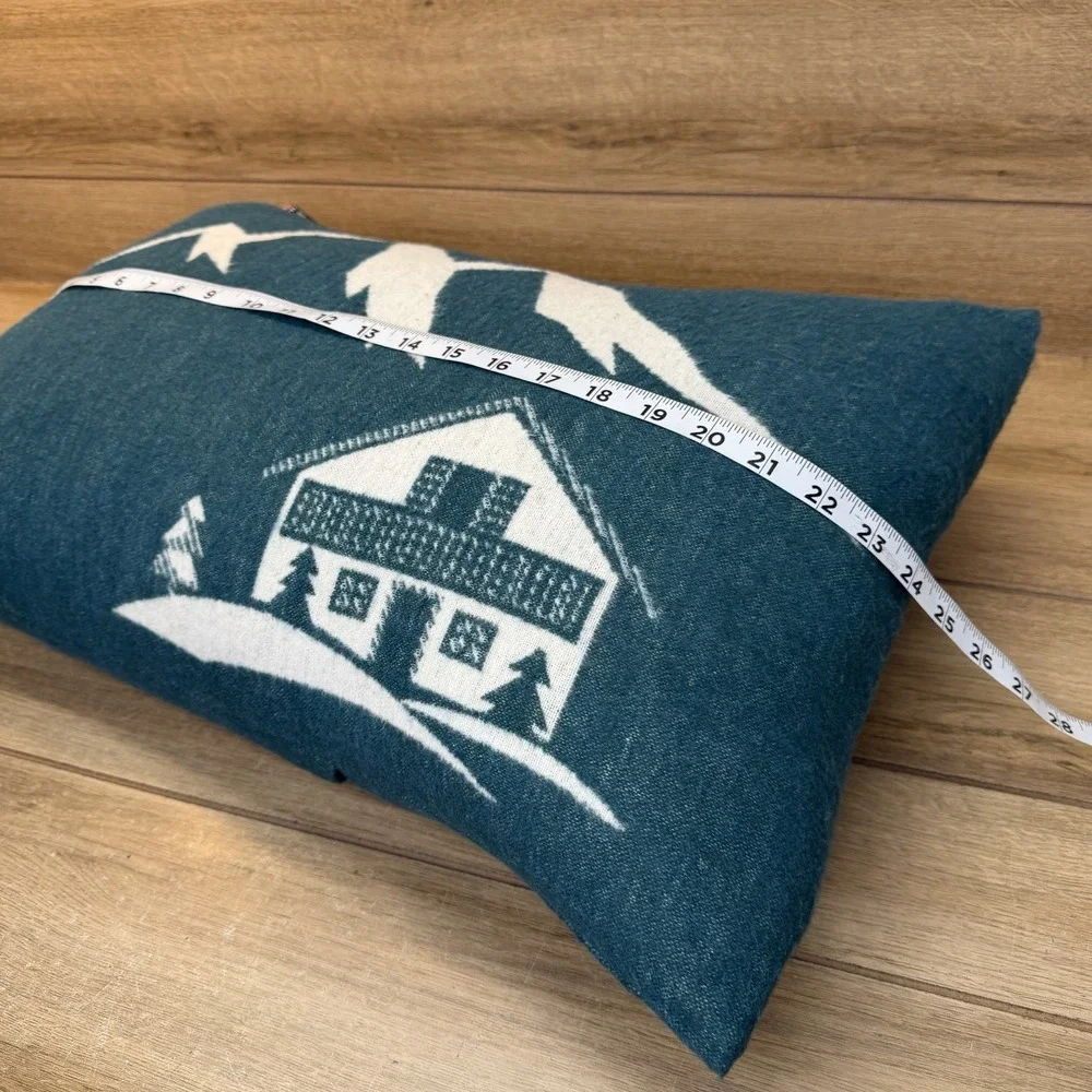 David Fussenegger Alpine Chalet Mountain Winter Cabin Decorative Throw Pillow